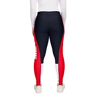 Women's WEAR by Erin Andrews Navy/Red Houston Texans Color-Block Leggings