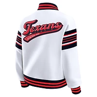 Veste polaire blanche à boutons-pression pour femme WEAR by Erin Andrews des Houston Texans