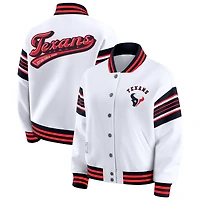 Veste polaire blanche à boutons-pression pour femme WEAR by Erin Andrews des Houston Texans