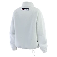 Veste polaire blanche à demi-zip pour femme WEAR by Erin Andrews des Houston Texans