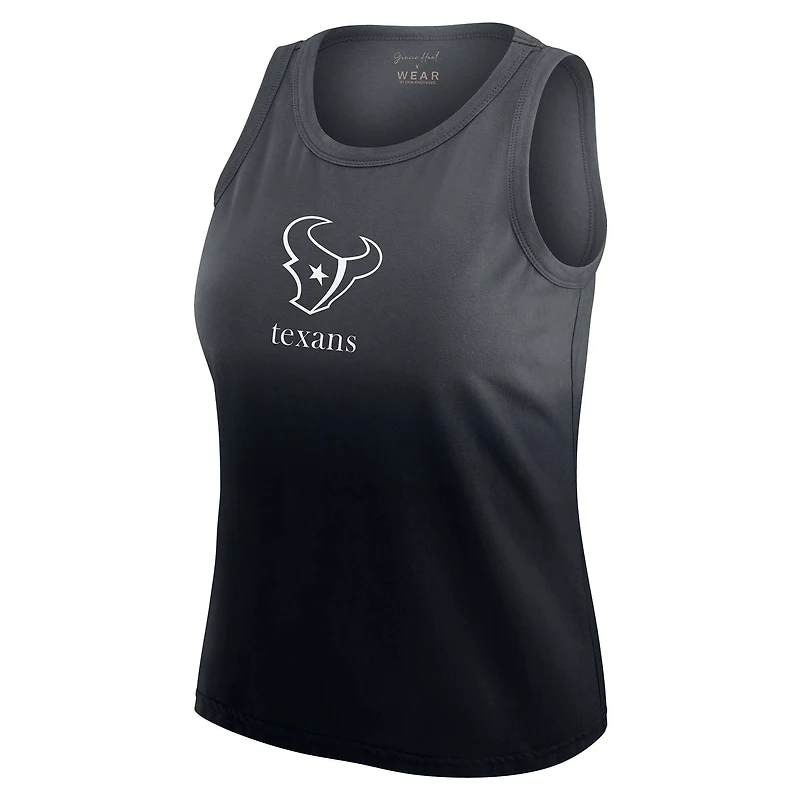 Women's WEAR by Erin Andrews x Gracie Hunt Navy Houston Texans Ombre Tank Top