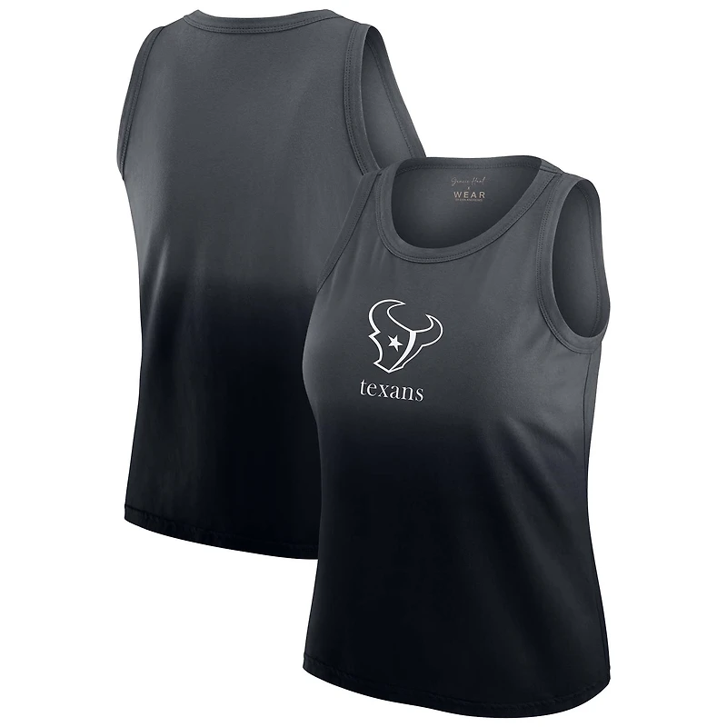 Women's WEAR by Erin Andrews x Gracie Hunt Navy Houston Texans Ombre Tank Top