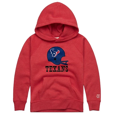 Youth Homage  Red Houston Texans Big Helmet Tri-Blend Hoodie