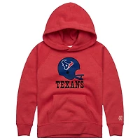 Youth Homage  Red Houston Texans Big Helmet Tri-Blend Hoodie
