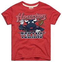 T-shirt Youth Homage Red Houston Texans Toro Lasso Tri-Blend
