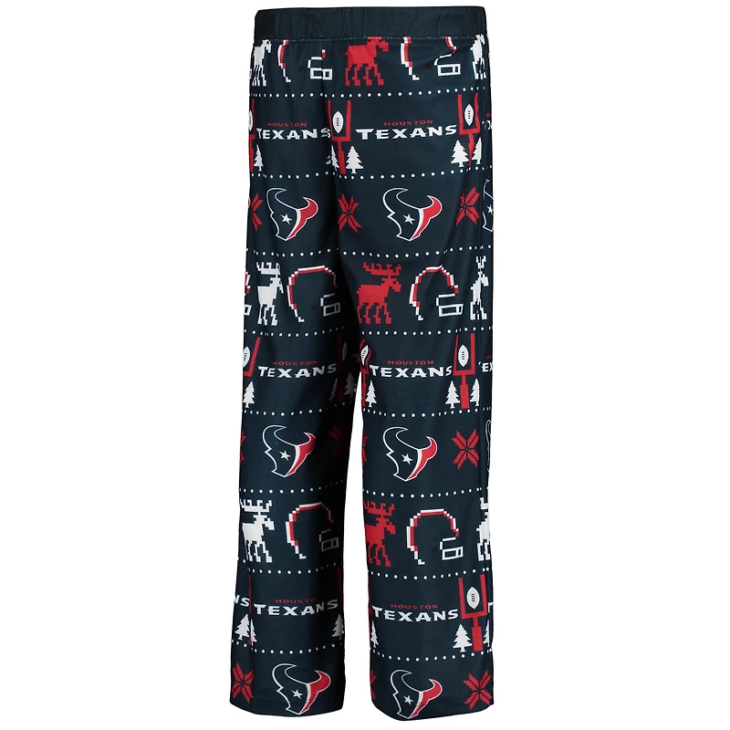 Ensemble de pyjama vacances pour Junior marine Houston Texans Logo Allover Print T-shirt à manches longues et pantalon