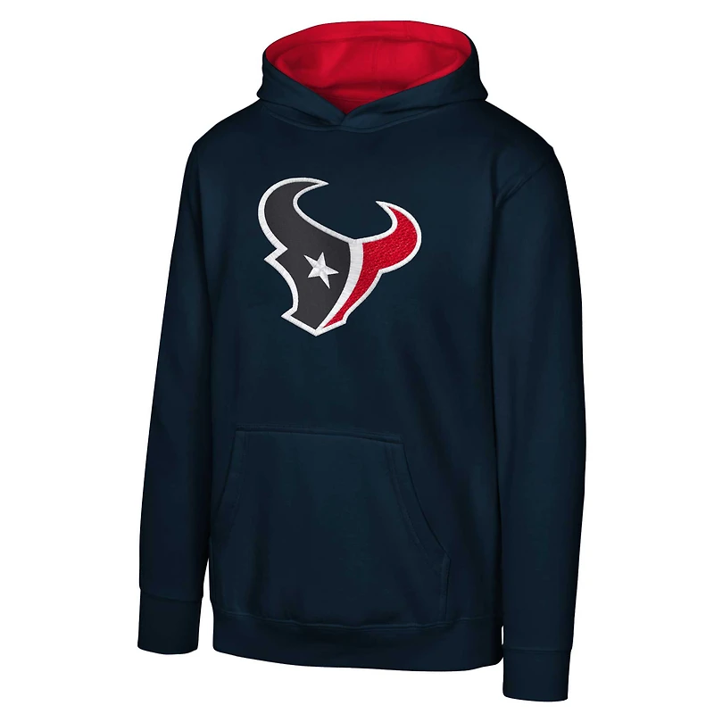 Sweat à capuche bleu marine Houston Texans Prime pour jeunes