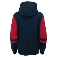 Sweat à capuche zippé color-block bleu marine pour jeunes Houston Texans Stadium