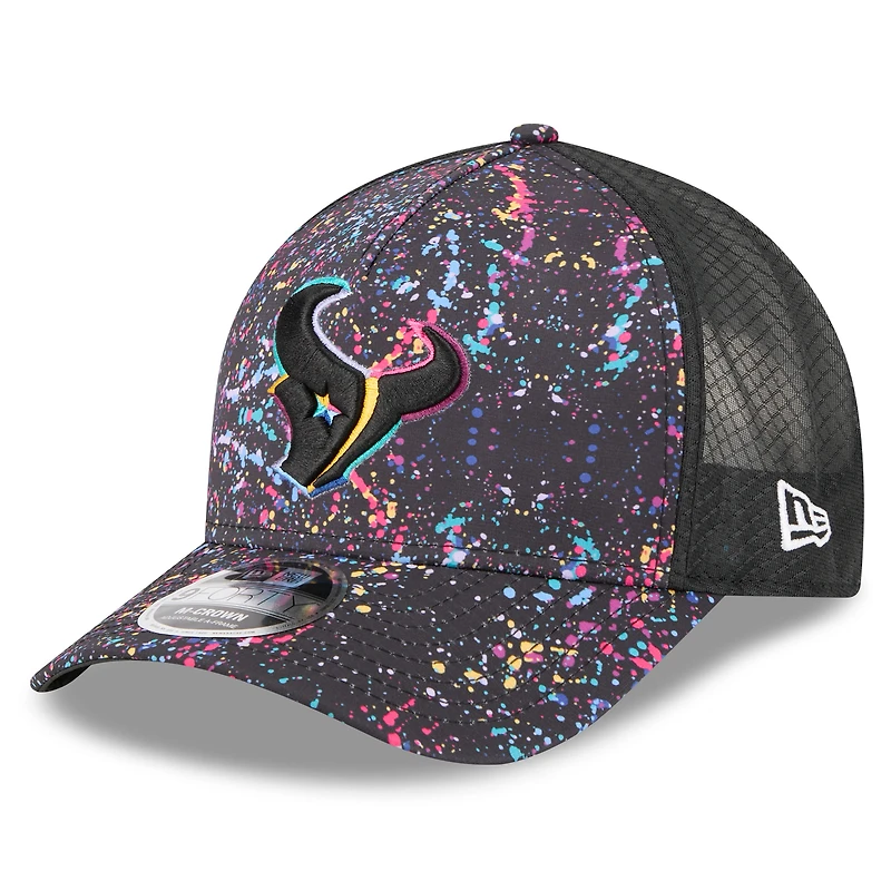 Casquette ajustable 9FORTY NFL Crucial Catch 2025 noire New Era pour jeunes des Houston Texans