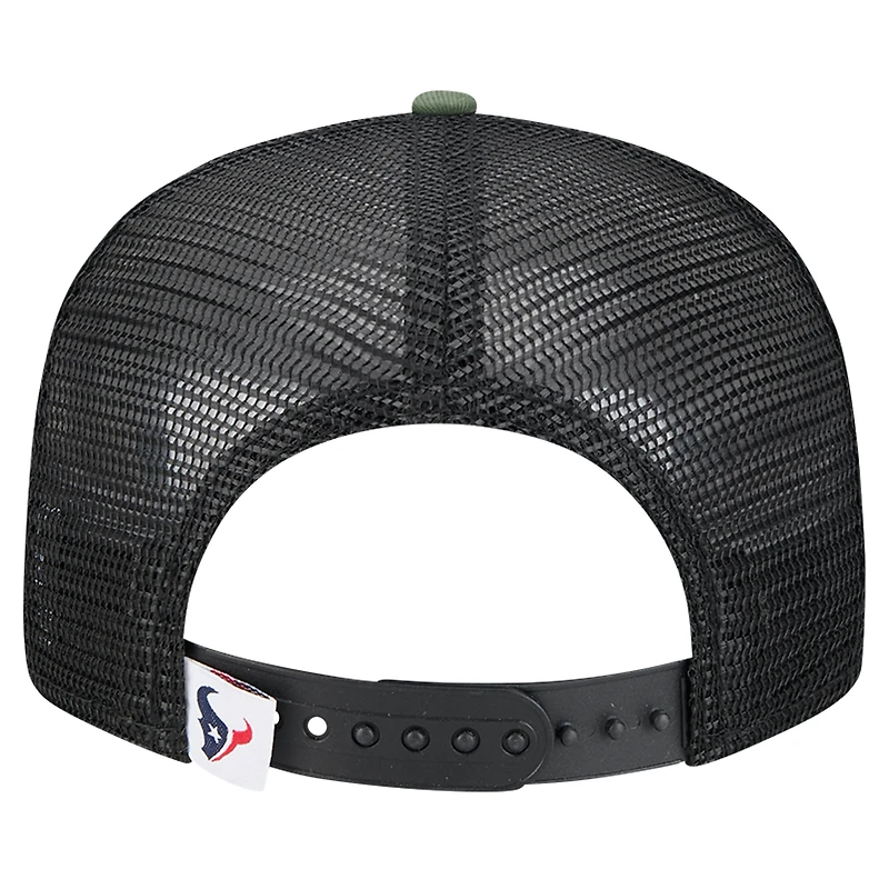 Youth New Era Camo Houston Texans  Main Trucker 9FIFTY Snapback Hat