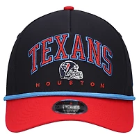 Youth New Era  Navy/Red Houston Texans  Arch COOLERA 9FORTY A-Frame Adjustable Hat