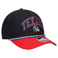 Youth New Era  Navy/Red Houston Texans  Arch COOLERA 9FORTY A-Frame Adjustable Hat