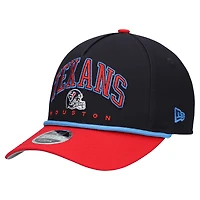 Youth New Era  Navy/Red Houston Texans  Arch COOLERA 9FORTY A-Frame Adjustable Hat