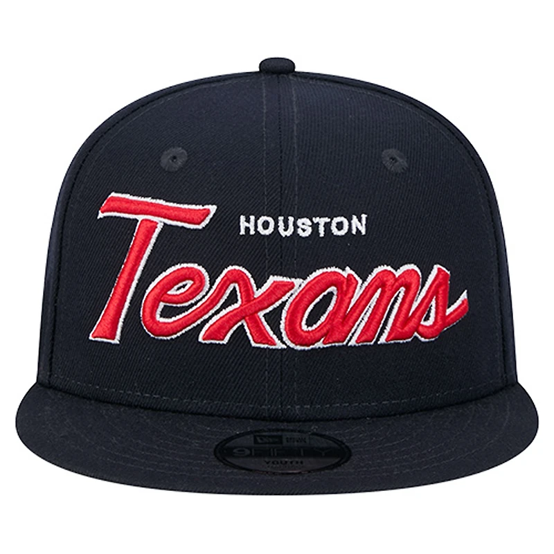 Casquette snapback 9FIFTY bleu marine Houston Texans pour jeunes New Era