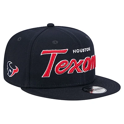 Casquette snapback 9FIFTY bleu marine Houston Texans pour jeunes New Era