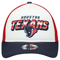 Youth New Era  White/Navy Houston Texans Streak 9FORTY A-Frame Adjustable Hat