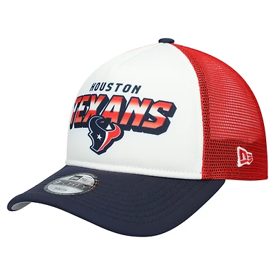 Youth New Era  White/Navy Houston Texans Streak 9FORTY A-Frame Adjustable Hat
