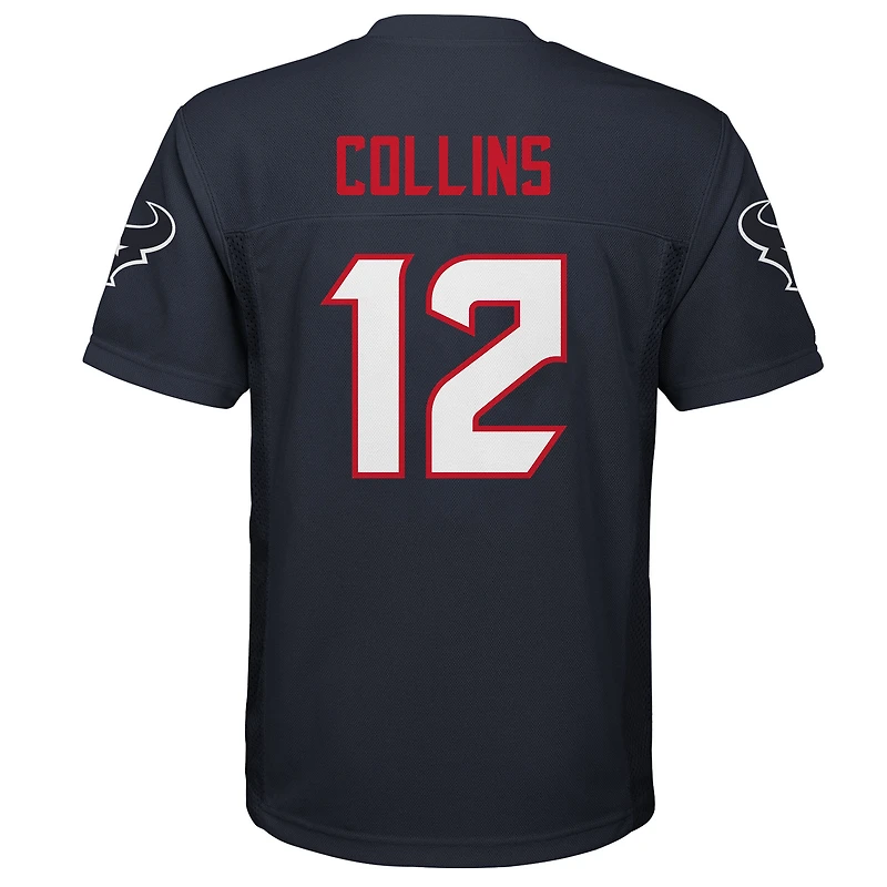 Maillot réplique bleu marine de joueur Nico Collins des Houston Texans
