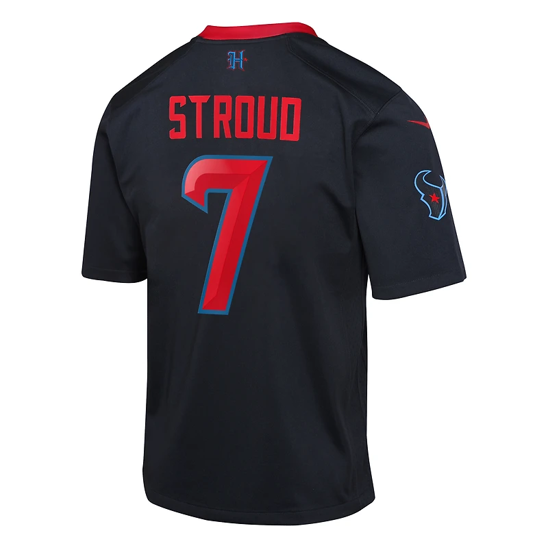 Maillot Nike C.J. Stroud bleu marine pour jeunes des Houston Texans