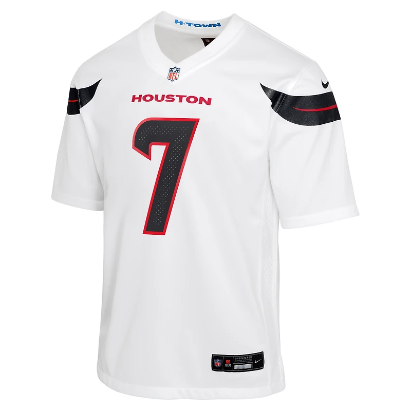 Maillot Nike C.J. Stroud blanc pour jeune des Houston Texans