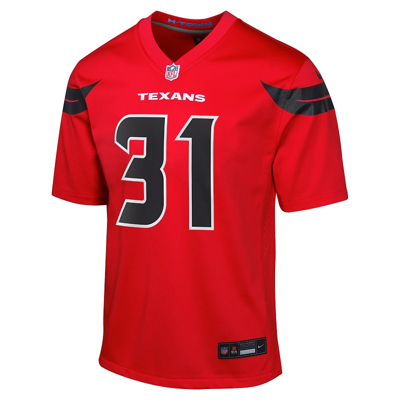 Maillot de match Nike Dameon Pierce rouge des Houston Texans pour jeunes