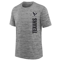 T-shirt Nike Heather Anthracite Houston Texans Sideline Velocity Performance pour jeunes