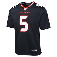 Maillot de match Nike Jalen Pitre pour jeunes des Houston Texans, bleu marine