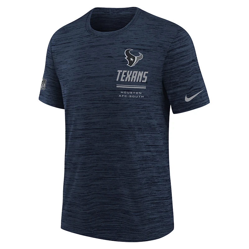 Youth Nike Navy Houston Texans Sideline Velocity Dri-FIT T-Shirt