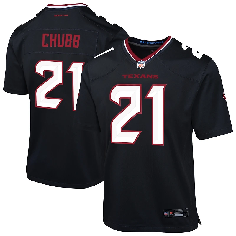 Youth Nike Nick Chubb Navy Houston Texans Team Game Jersey