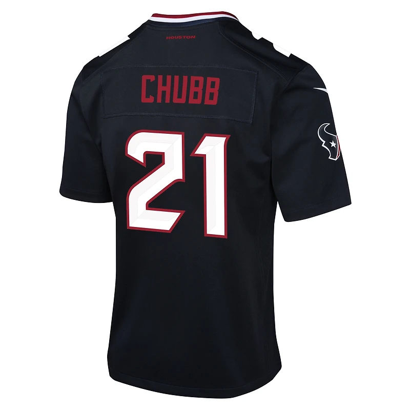 Youth Nike Nick Chubb Navy Houston Texans Team Game Jersey