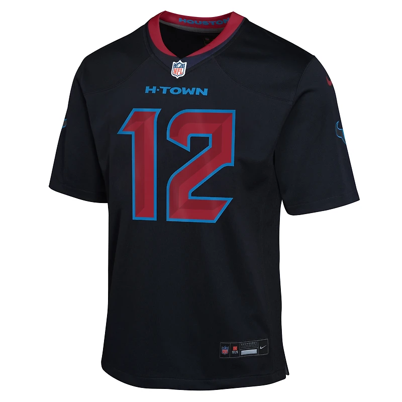 Youth Nike Nico Collins Navy Houston Texans Alternate Game Jersey