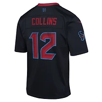 Maillot Nike Nico Collins bleu marine pour jeune des Houston Texans, match alternatif