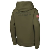 Youth Nike Olive Houston Texans 2025 Salute to Service Club Fleece Hoodie
