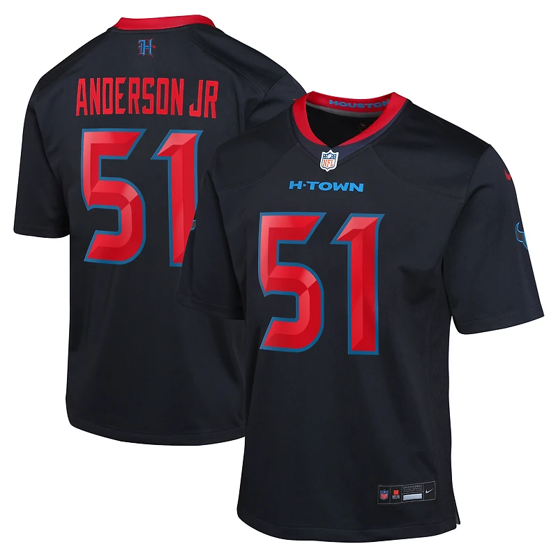 Maillot Nike Will Anderson Jr. bleu marine des Houston Texans pour jeune