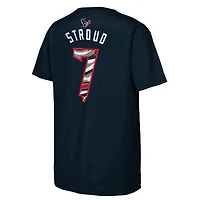 T-shirt Youth Outerstuff C.J. Stroud Navy Houston Texans Mainliner Drip avec nom et numéro du joueur