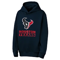 Sweat à capuche bleu marine Houston Texans Back to Basics pour jeunes Outerstuff