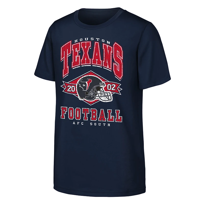 T-shirt bleu marine pour jeunes Outerstuff, coup d'envoi des Houston Texans