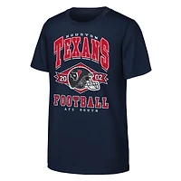 T-shirt bleu marine pour jeunes Outerstuff, coup d'envoi des Houston Texans