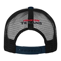 Youth White/Navy Houston Texans Essentials Trucker Adjustable Hat