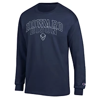 Men's Champion  Navy Howard Bison Team Long-Sleeve T-Shirt