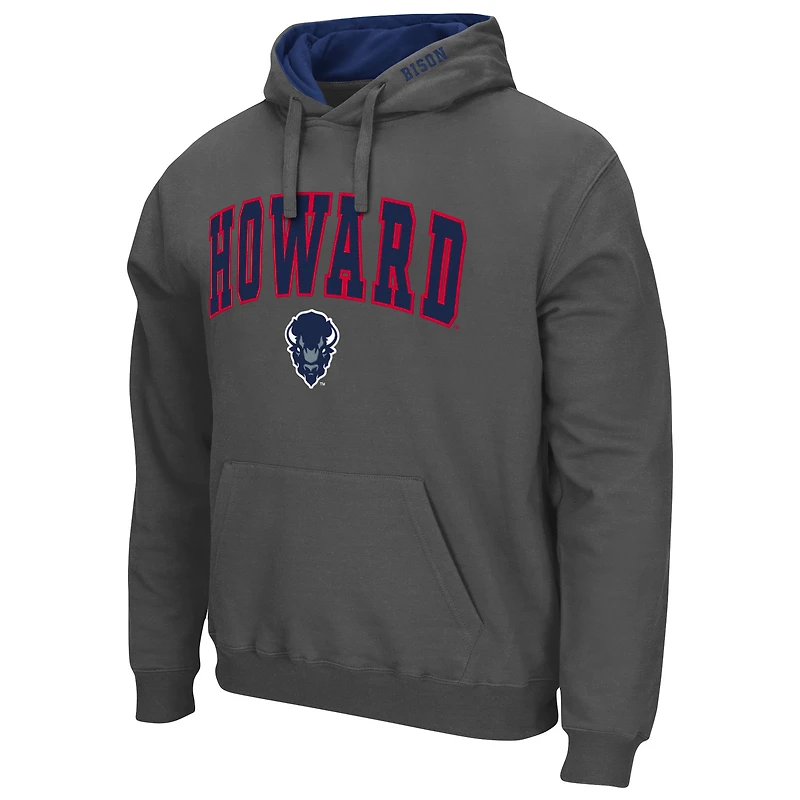 Men's Colosseum  Gray Howard Bison Arch & Logo Hoodie