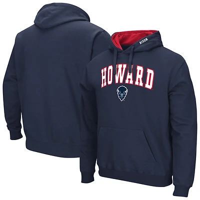 Men's Colosseum  Navy Howard Bison Arch & Logo 3.0 Pullover Hoodie
