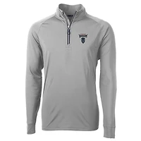Veste à enfiler zippée quart de tour en tricot écologique Adapt pour homme, gris, Cutter & Buck, Howard Bison, taille grande et