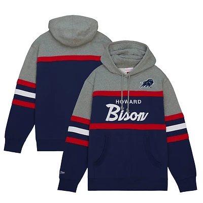 Sweat à capuche bleu marine Mitchell & Ness Howard Bison Head Coach pour hommes
