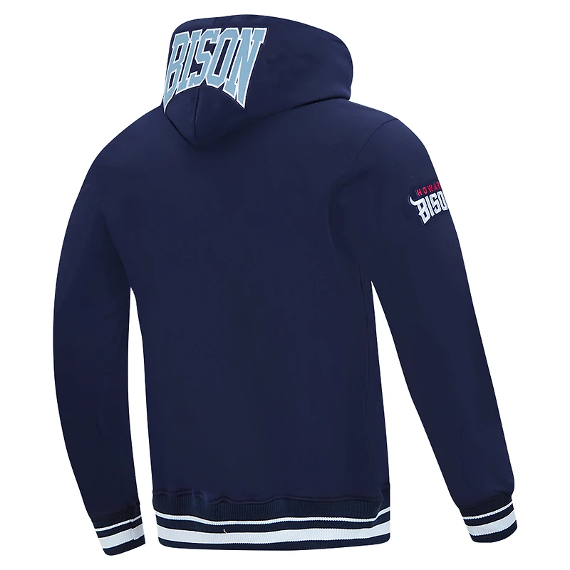 Sweat à capuche Pro Standard bleu marine Howard Bison Crest pour hommes