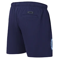 Men's Pro Standard Navy Howard Bison Crest Shorts