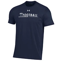 T-shirt en coton Under Armour Howard Bison 2022 Sideline Football Performance pour homme, bleu marine