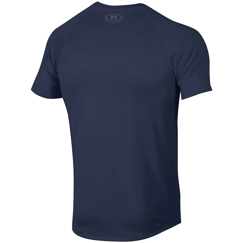 Men's Under Armour Navy Howard Bison Logo Stripe Performance Raglan T-Shirt