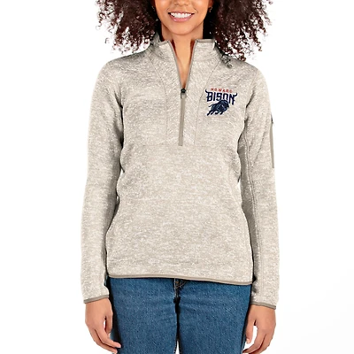 Veste demi-zippée Howard Bison Fortune pour femme, couleur avoine, Antigua
