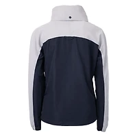 Women's Cutter & Buck  Navy Howard Bison Charter Eco Recycled Half-Zip Anorak Jacket